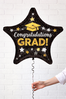 Congratulations Grad 18" Star  Helium Foil Balloon