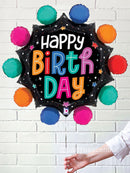 Birthday Circles Helium Foil Balloon