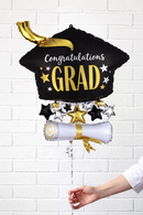 Congratulations Grad 26" Satin Luxe Helium Foil Balloon