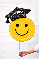 Smiley Happy Graduation 26" Helium Foil Balloon