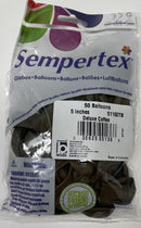 DELUXE COFFEE 5" SEMPERTEX BALLOONS 50CT