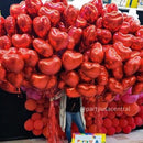 20 Plain Red Hearts