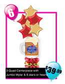 BB6 - Jumbo Balloon Centerpiece Bouquet