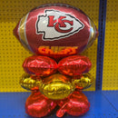 BB5A- Balloon Centerpiece Chiefs Football