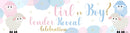 Gender Reveal Lamb Feet Banner
