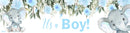It's a Boy Baby Elephant Banner